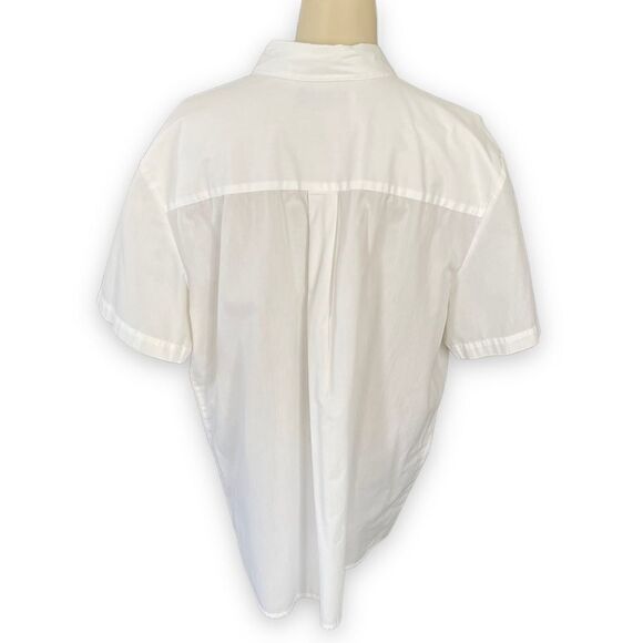 Karen Scott Sport Embroidered Embellished Flower Parrot Bird Short Sleeve Blouse - Picture 7 of 16